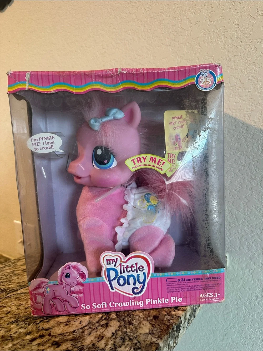 My Little Pony G3 So Soft Pinkie Pie Sounds Phrases Hasbro 2007 NIB As-Is